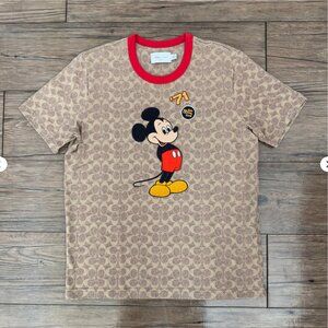 Coach x Disney Mickey Mouse 1971 Walt Disney World Logo Tee Tan Medium